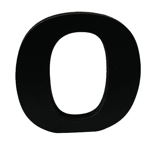 Image of Black Wooden MDF Letter O - Size 30cm Tall - Free Standing Wooden Letters for Arts & Crafts Personalized Name Decor