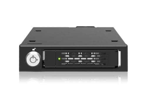 Image of ICY DOCK ToughArmor MB601V5K-B U.2 / U.3 NVMe PCIe 5.0 SSD to MCIO 4i Mobile Rack up to 128Gbps Full Metal