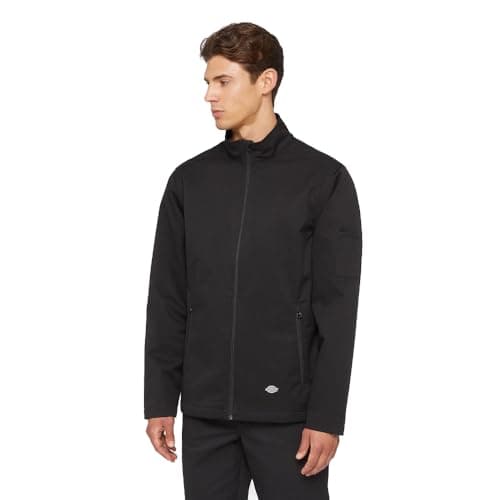 Image of Dickies, Men's, FULL ZIP SOFTSHELL JACKET, BLACK, S