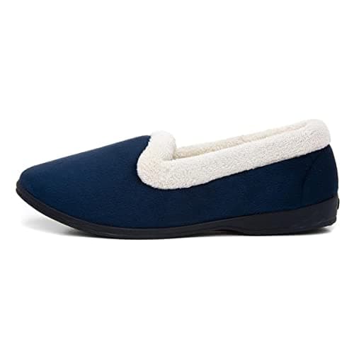 Image of The Slipper Company Womens Navy Full Slipper - Size 3 UK - Blue