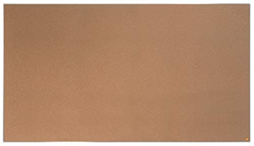 Image of Nobo Widescreen Cork Noticeboard, 1880 x 1060 mm, Slim Trim Frame, Self-Healing Cork Surface, InvisaMount Mounting System, Impression Pro, Light Brown, 1915418