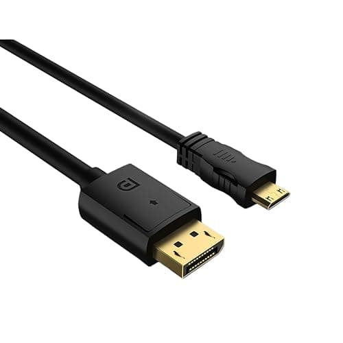 Image of Techrum 4K@60Hz DisplayPort to Mini HDMI Cable 1.8m, DP to MINI HDMI 3D 1080P 3840x2160 2K@120Hz UHD for Computer, Laptop, Monitor, AMD, NVIDIA, ARZOPA, Projector