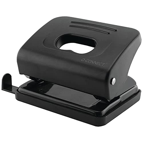 Image of Q-Connect Medium Duty Hole Punch 20 Sheet Black 87