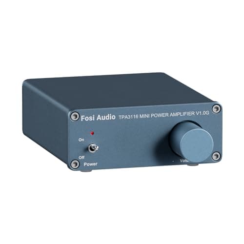 Image of Fosi Audio V1.0G 2 Channel Amplifier Stereo Audio Amp Mini Hi-Fi Class D Integrated TPA3116 Amp for Home Speakers 50W x 2 with 19V 4.74A Power Supply