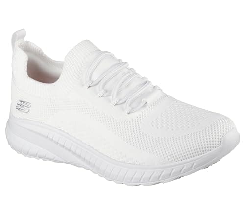 Image of Skechers Women's Squad Chaos Sr Medical Service Shoe, White Textile, 6 UK
