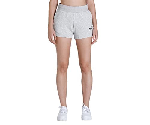 Image of PUMA Essentials Women's Sweat Shorts, Light Grey Heather, XL
