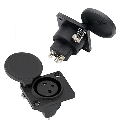 Image of BODYA 2Pcs 3 Pin XLR Female Sockets Chassis Panel Plug Socket Connector for Audio Mobility Scooter