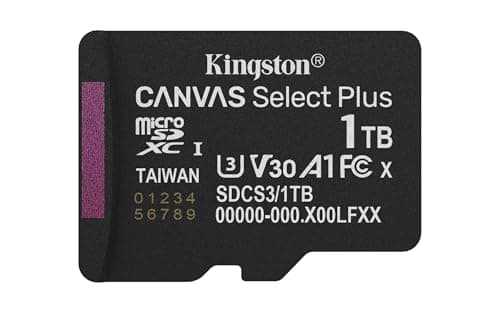 Image of Kingston Canvas Select Plus microSD Memory Card 1TB micSDXC Gen3 150R A1 Single Pack w/o ADP - SDCS3/1TBSP