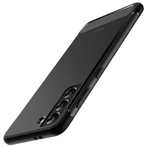 Image of JETech Slim Fit Case Compatible with Samsung Galaxy S21 5G 6.2-Inch, Thin Phone Cover with Shock-Absorption and Carbon Fiber Design (Black)