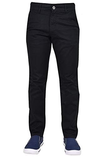 Image of Enzo Men EZ348 Chino Jeans Black 30W x 32L