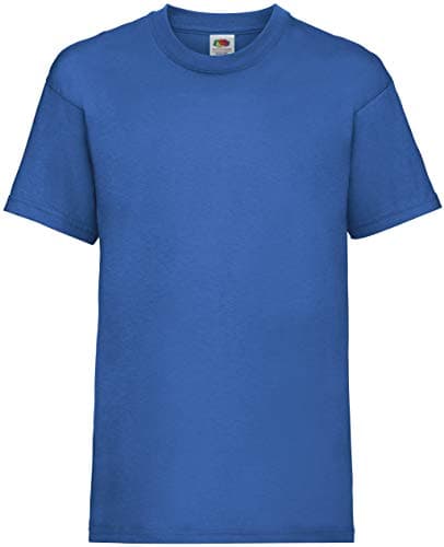 Image of FRUIT OF THE LOOM Unisex Kids Valueweight Short Sleeve T Shirt, Royal Blue, 5-6 Years UK