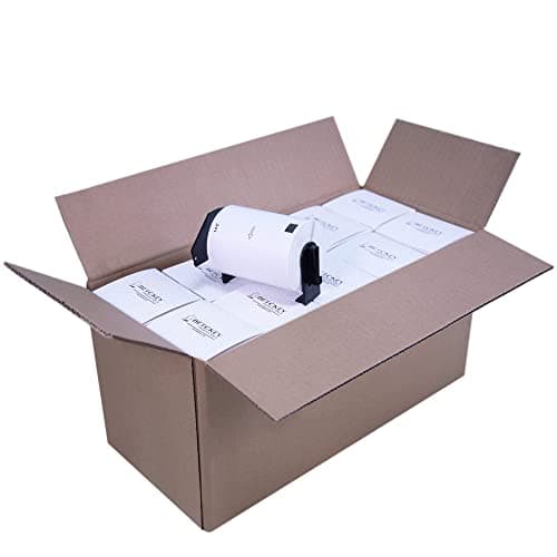 Image of BETCKEY - 18 Rolls DK-11241 Labels, 102mm x 152mm, 3600 Shipping Labels Compatible with Brother QL Label Printers
