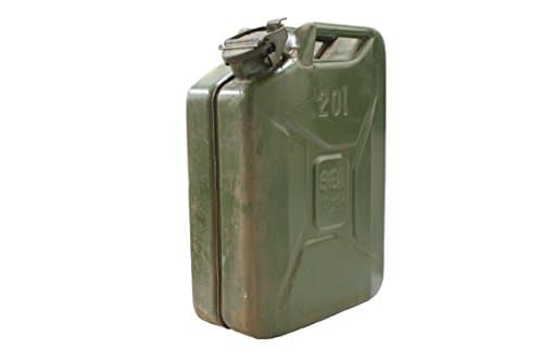 Image of VINTAGE EX FRENCH MILITARY JERRY CAN 20L STEEL DIESEL PETROL OIL WATER STORAGE