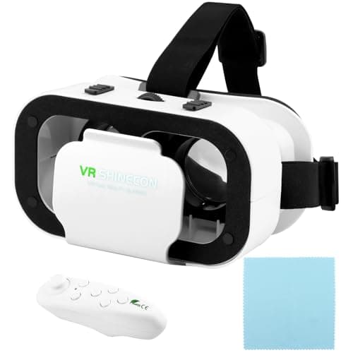 Image of V5 VR Headset for Phone 3D VR Glasses Virtual Reality Headsets with Bluetooth Controller 360°Panorama Adjustable Pupil Distance Eye Protection VR Goggles for Movies Games,4.7-6“ Screen