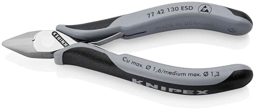 Image of KNIPEX Electronics Diagonal Cutters ESD with Box Joint with Multi-Component Handles 130 mm, 77 42 130 ESD
