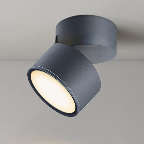 Image of EBION GX53 Ceiling Lights,90° Swivel Ceiling Spotlights,IP54 Waterproof Aluminium Surface-Mounted Downlights for Ceiling,Suitable for Living Room,Bedroom,Bathroom,Hallway,Balcony,Anthracite,1 Pack