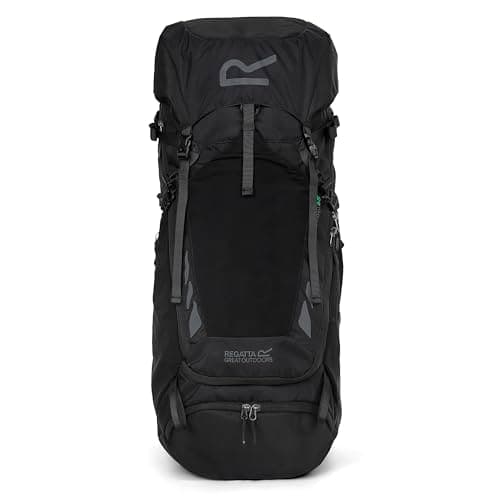 Image of Regatta Rucksack Blackfell 65L, Reflective with Metal Frame Support - Perfect for Walking, Hiking, Camping & Trekking