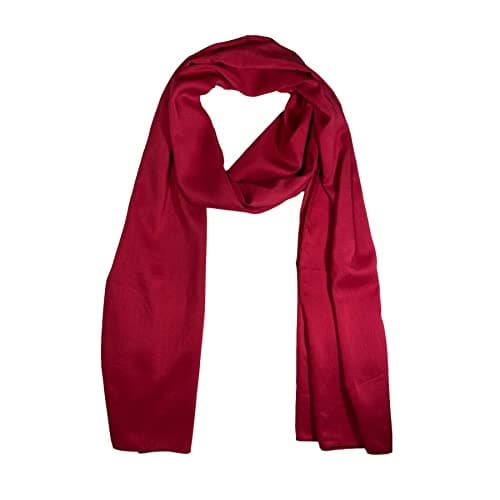 Image of WESTEND CHOICE Ladies Scarves Large Plain Rayon Scarf Shawl Women Head Scarf Stole Neck Wrap women's scarves & wraps 180x70 cm (Burgundy)