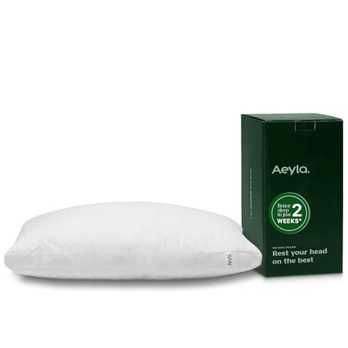 Image of Aeyla Dual Pillow 2-in-1 Pillow with CloudAlign™ Support, Cooling Breathable Cover, Neck Pain Relief for Side, Back & Stomach Sleepers – 50x75cm (1 Pack)