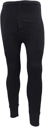 Image of HAJRA® Men's Extreme Thermal Underwear Bottoms – Warm Winter Long Johns Base Layer Trousers, Ideal Underlayer Pants for Cold Weather, Sizes S-XXL (UK, Alpha, L, Regular, Regular, Black (Long Johns))