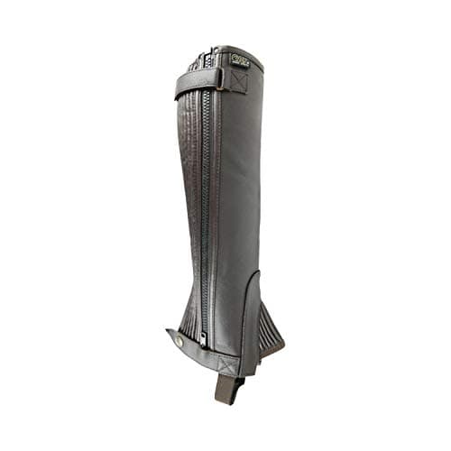 Image of AK Thunder Leather Horse Riding Half Chaps (Brown, S)