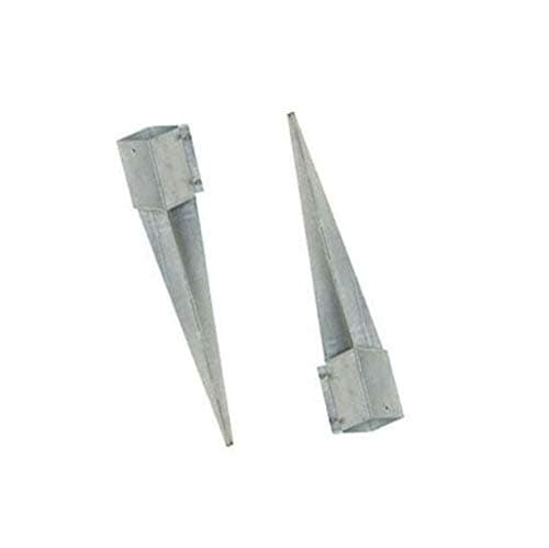 Image of Twin Pack (2 x) Drive in 4" Fence Post Spikes Bolt Secure 100 x 100 x 750mm Galv