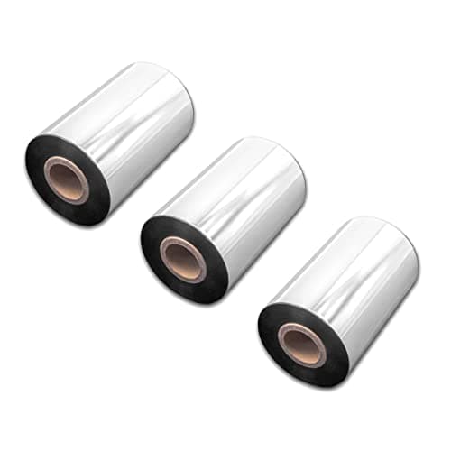 Image of vhbw 3X Thermal Ribbon Compatible with Citizen CLP-4081, CLP-4121, CLP-621 Label Printer, 100 mm x 300 m, Wax Resin, Black