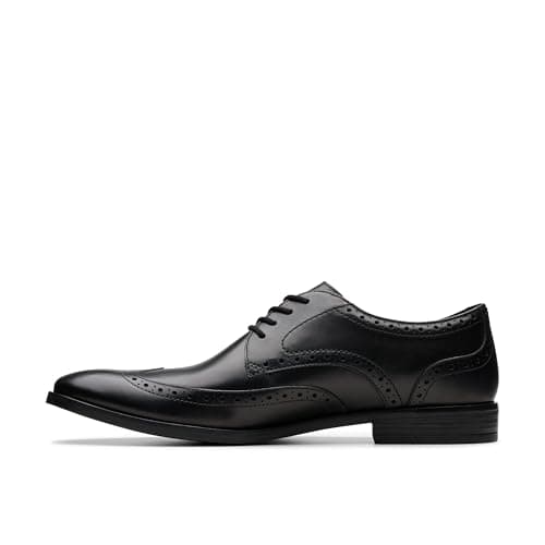 Image of Clarks Brandon Limit Mens Black Leather, 7