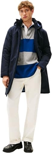 Image of Tommy Hilfiger Men’s Tech Padded Parka with Hood, Blue (Desert Sky), XXL