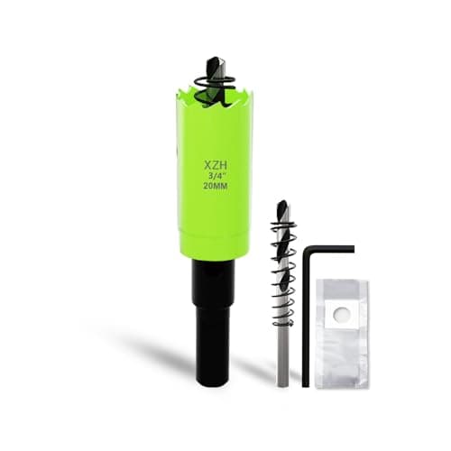 Image of XZH 20mm Bi-Metal Hole Saw Kit with Arbor & Pilot Bit - Effortless Smooth Cutting for Wood, Plastic, Drywall & Thin Metal - Ideal for Downlight Installation & DIY Projects