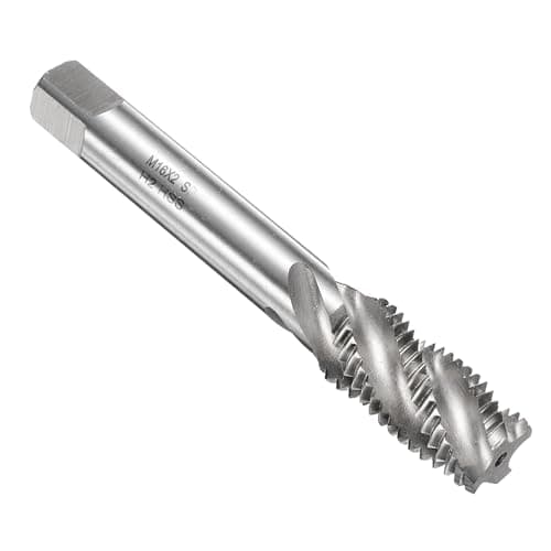 Image of sourcing map Spiral Flute Thread Taps M16 x 2 H2 Metric Machine Threading Tap Bit, Uncoated Screw Tapping Repair Tool, M2 High-Speed Steel (HSS)