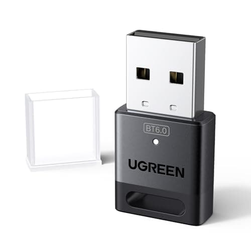 Image of UGREEN Bluetooth 6.0 Adapter PC, USB Bluetooth Dongle for PC Windows 11/10/8.1, EDR & BLE Modes, Long Range, Plug & Play, Mini-Sized, for Controller, Headphone, Keyboard, Mouse etc.