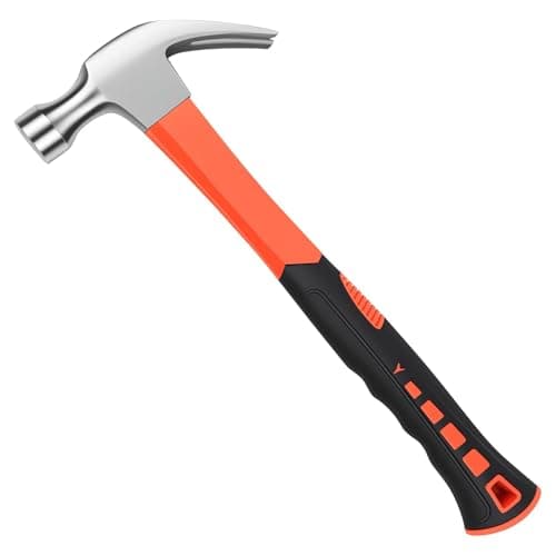Image of Claw Hammer Framing, Sheep Horn Hammer - 0.37Kg, Sturdy Forged Steel, Rustproof, Non-Slip, Long Handle, Electricians, Small & Stubby Hammers with Comfortable Handle for DIY Craft Industry