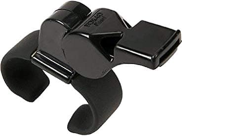 Image of Fox 40 Pearl Finger Grip Whistle Hockey NHL Referee Coach Black (2-Pack)