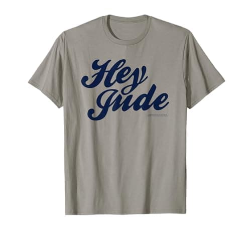 Image of Official The Beatles Hey Jude Logo Retro Band Pop Rock T-Shirt