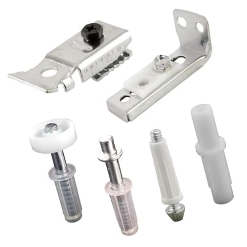 Image of TOP-VIGOR 1 Set Bifold Door Hardware Repair Kit, Track Folding Pocket Bi-Fold Door Replacement Parts with Guide Wheel and Top Bottom Pivot Bracket