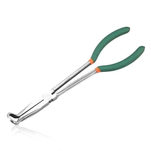 Image of LEONTOOL 11 Inch Long Reach Hose Grip Pliers Automotive Spark Plug Wire Removal Plier with Serrated Jaws Spark Boot Removal Pliers for Car Circle plier for Hard-to-Reach Narrow Spaces