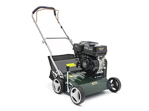 Image of Webb WEPS400 4 Wheel Petrol Lawn Scarifier & Raker with 40cm Working Width, 8 Depths and 45L Collection Bag - 3 Year Guarantee