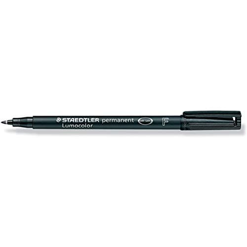 Image of Staedtler Lumocolor 318-9 Permanent Felt-Tip Pen Fine Point 0.6 mm Black Pack of 10