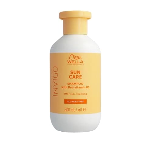 Image of Wella Professionals Invigo Sun Care After Sun Gentle Cleansing Shampoo - For After Sand & Sea Salt Exposure - Perfect for Holiday & Travel (300ml)
