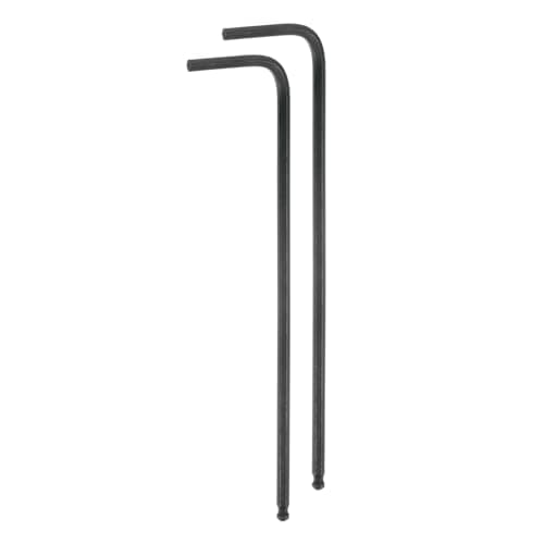 Image of sourcing map 2pcs Ball End Hex Key Wrench 3/32" L-Shape Long Arm Hexagon SAE Wrenches Chrome Vanadium Steel Repairing Tool for Home Repair Black