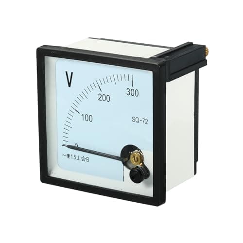 Image of YOKIVE Analog Panel Voltmeter, CP-72 AC 0-300V Volt Meter Gauge, Great for Circuit Testing Measurement Equipment (White, Clear, Black, Square)