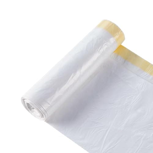 Image of Bin Bags 50 Litre 20 Counts, 50L Bin Bag Strong Drawstring Tie Handle White Bin Liners 50L Recycling Pedal Swing Bin Bags for Kitchen Bathroom Office Garden
