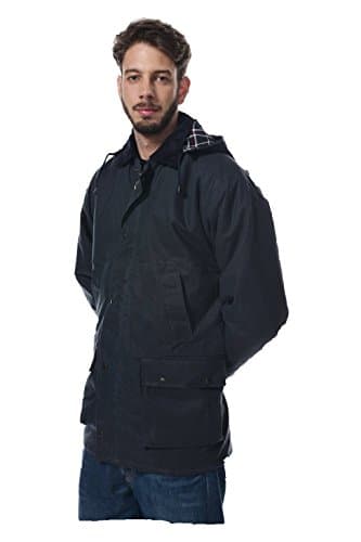 Image of Hunter Outdoor Bolton Unpadded Unisex Wax Jacket Riding/Shooting/Hunting/Fishing Wax Jacket (Olive, Medium)