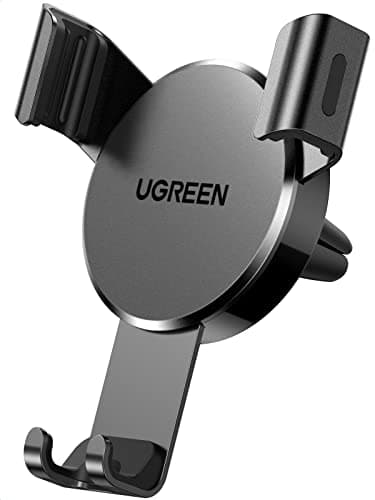 Image of UGREEN Car Phone Holder Air Vent, Gravity Phone Mount Cradle Reliable Stable Hands-Free, Compatible with iPhone 17 Pro Max 17Air 16/15/14/13/12/11, Galaxy S25/S24/S23/S22/S21, Pixel 10/9/8(Black)