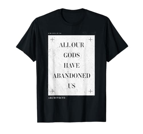 Image of Architects All Our Gods Tee - Official Merchandise T-Shirt - Black - Women's - Adult - Unisex - Short Sleeve - Classic Fit - Polyester 100% - Band Logo T-Shirt