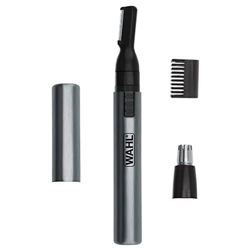 Image of Wahl Micro Groomsman Personal Pen Trimmer & Detailer for Hygienic Grooming with Rinseable, Interchangeable Heads for Eyebrows, Neckline, Nose, Ears, & Other Detailing - 05640-600