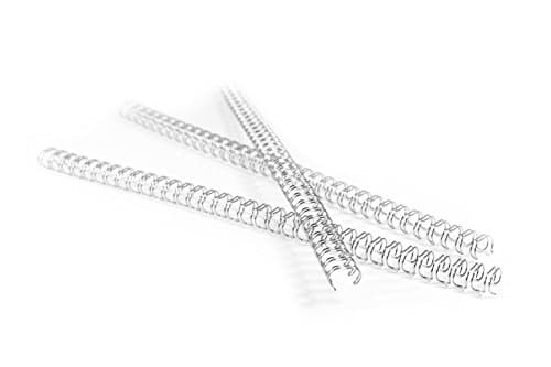 Image of PAVO Premium Wire Binding Spines A4 6.4 mm,34 Loops 3:1 Pitch, Capacity: 1 to 35 Sheets - White (Pack of 100)