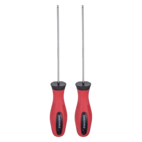 Image of sourcing map 2pcs Ball Head Hex Screwdriver 2mm x 110mm Magnetic Ball End Hexagonal Precision Screw Driver Hex Design Wrench