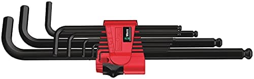 Image of Wera 950 PKL/9 BM N Hex-Plus Ball-end BlackLaser L-key set, 9pc, 05022086001